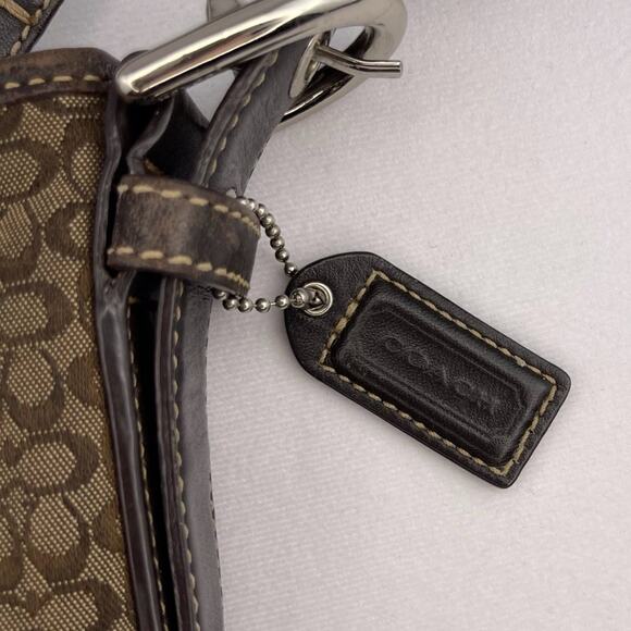 Coach Signature C Jacquard & Suede Bag - Picture 12 of 16